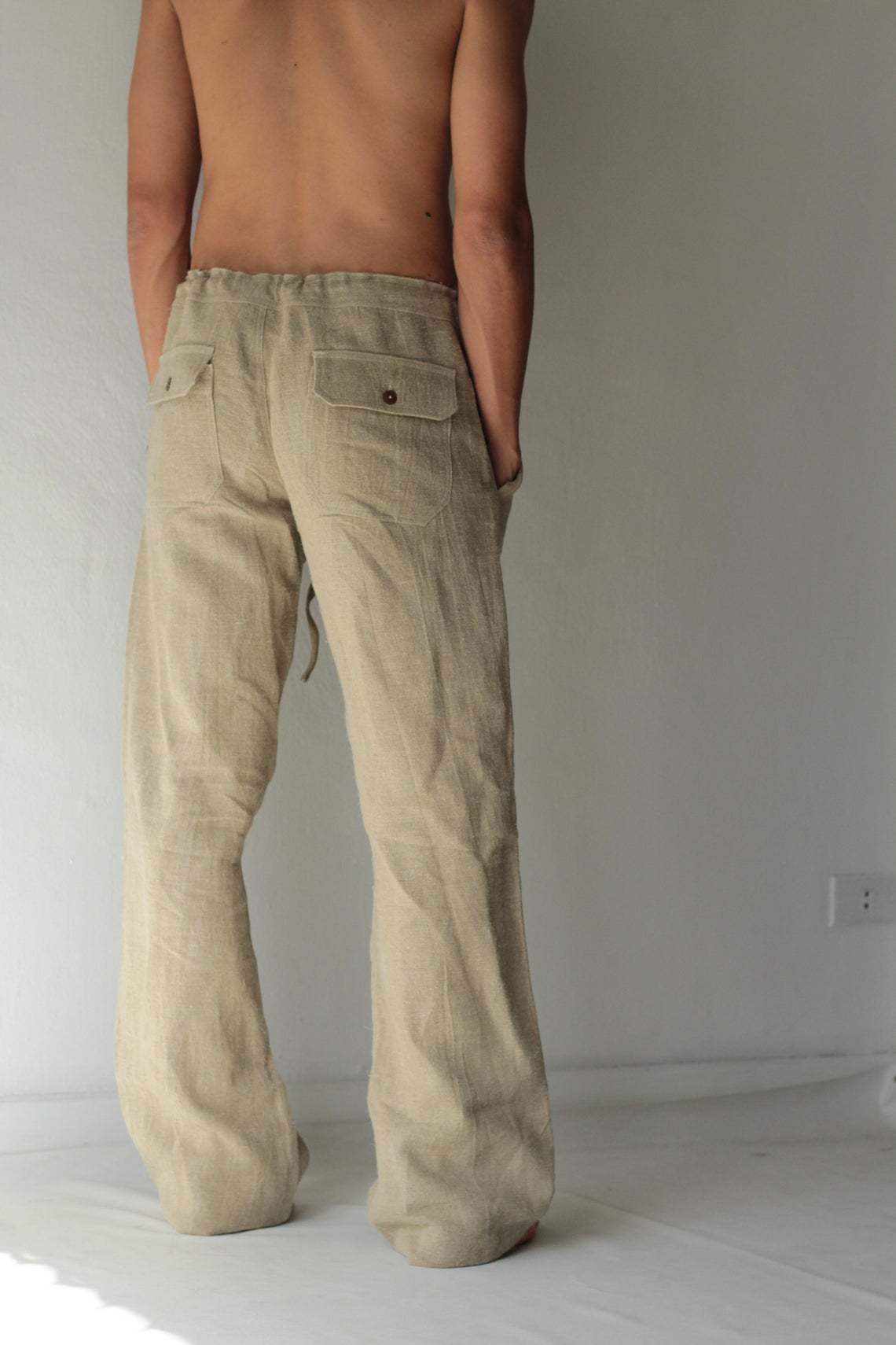 Hot Men's Loose Solid Color Casual Trousers